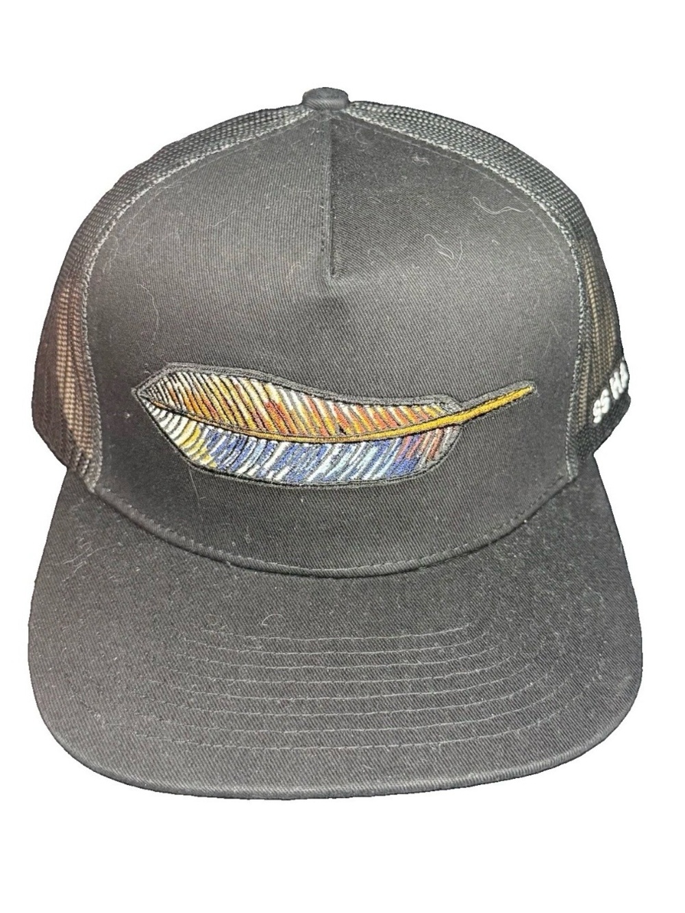 Southern String Hat Co. Black Feather Trucker Hat